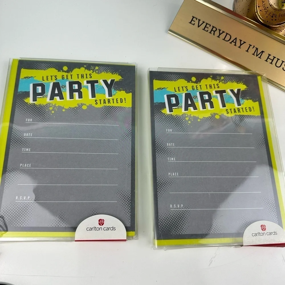 Carlton Cards, set of 2 party invitation boxes, each box has 10, new with tags